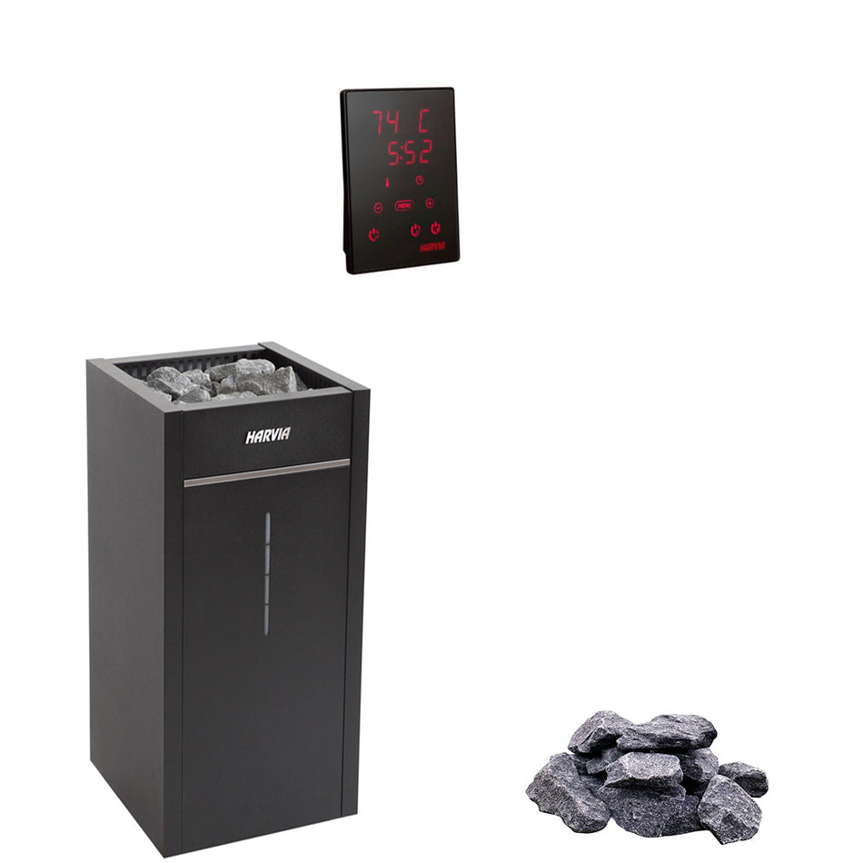 Harvia Virta Combi Komplettset | Sauna Elektroofen mit Verdampfer Funktion - CX110C Bedienteil | 6.8 / 9 kW / 11 kW